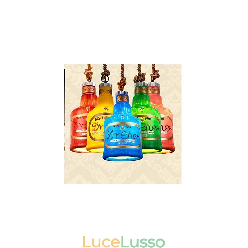 Lampada a sospensione retrò semplice americana Lampada a sospensione a testa singola Lampada a sospensione