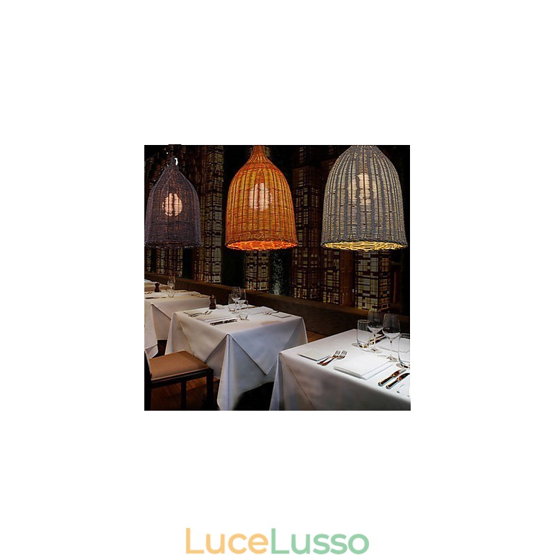 Lampadario in rattan Lampadario Lampadario Lampadario creativo retrò in rattan