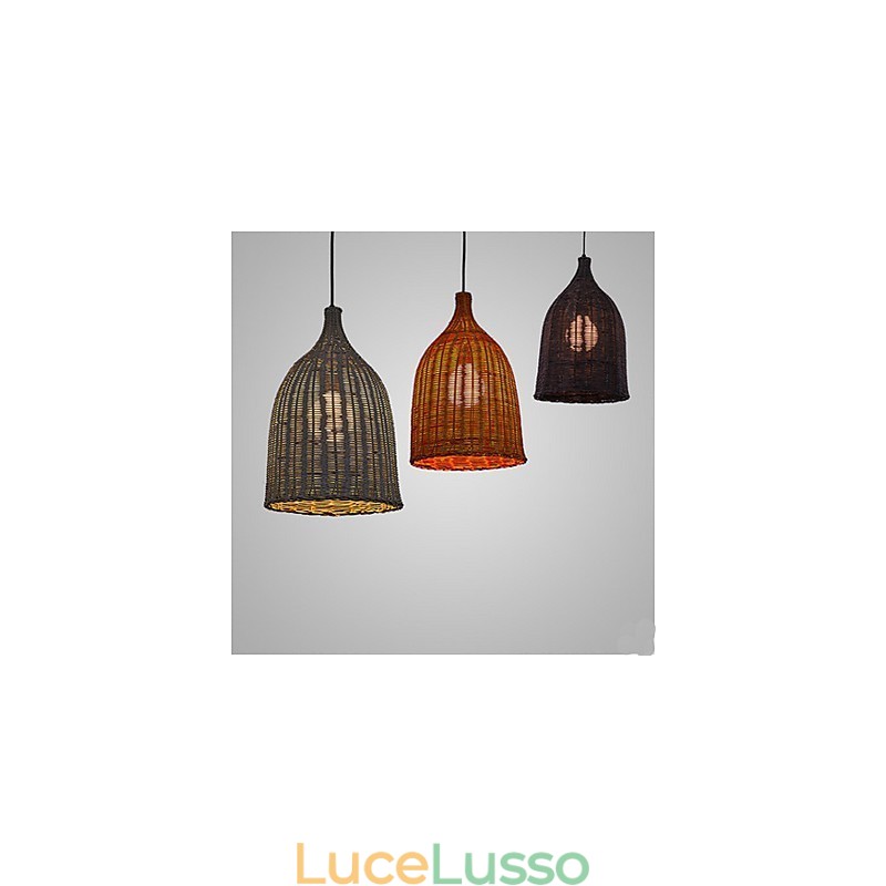 Lampadario in rattan Lampadario Lampadario Lampadario creativo retrò in rattan
