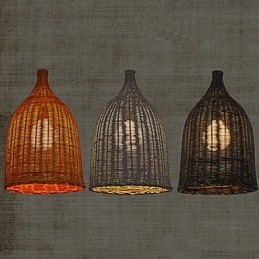 Lampadario in rattan Lampadario Lampadario Lampadario creativo retrò in rattan