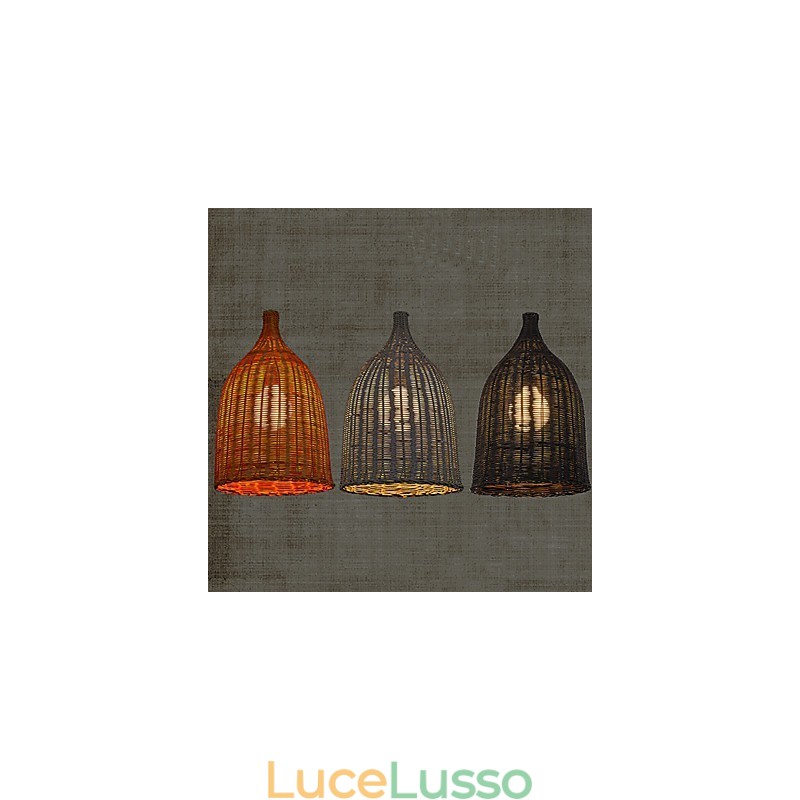 Lampadario in rattan Lampadario Lampadario Lampadario creativo retrò in rattan