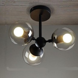 Lampade da soffitto molecolari a forma di fagiolo di ferro con sfera di vetro