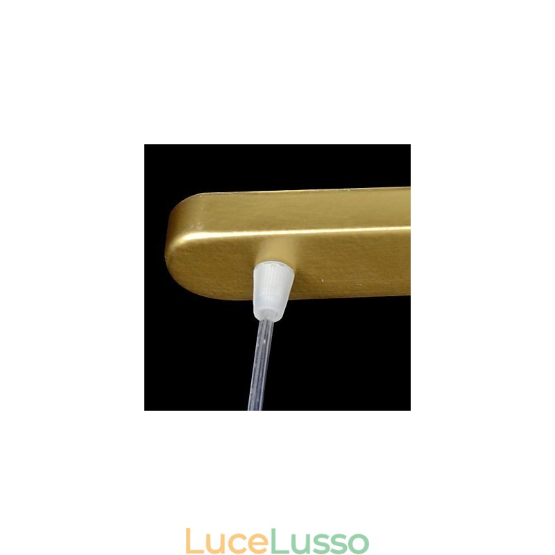 Pendente in bronzo a tre luci in vetro moiré classico europeo