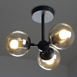 Lampade da soffitto molecolari a forma di fagiolo di ferro con sfera di vetro