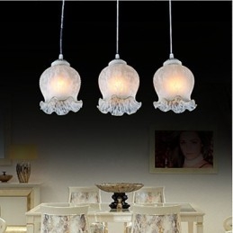 Pendente Bianco Tre Luci Europeo Retro Classico