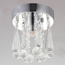 Moderno cristallo 1 luci montaggio a filo a forma di corona