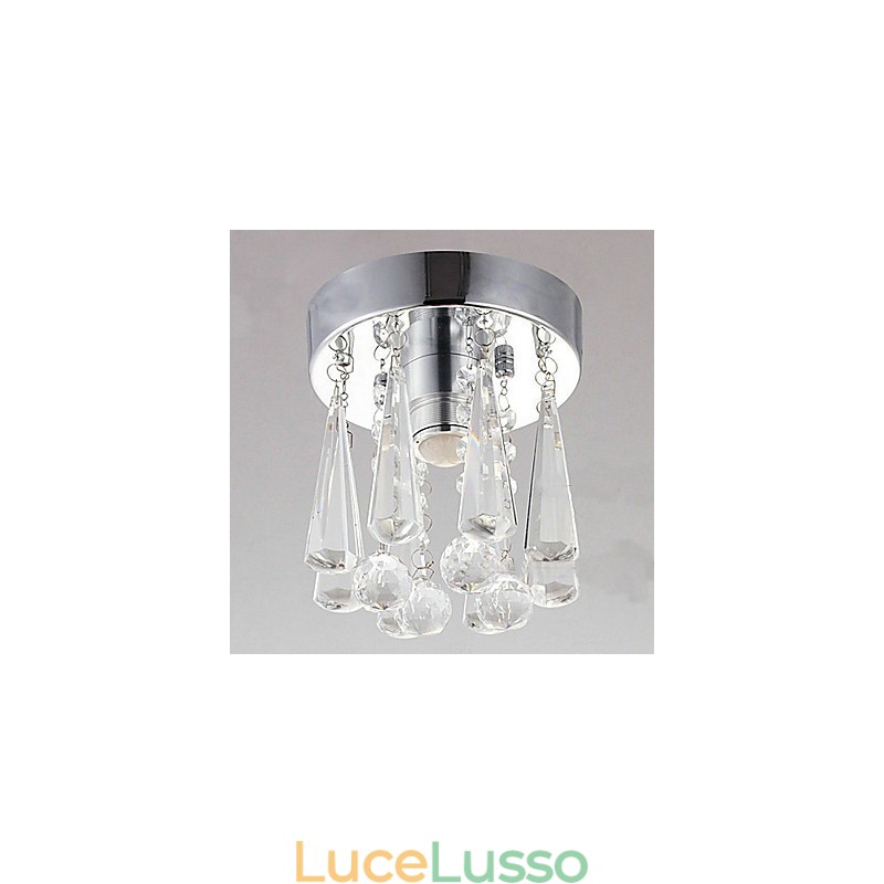 Moderno cristallo 1 luci montaggio a filo a forma di corona