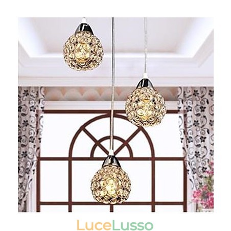 Lampadario per piccoli pasti in cristallo K9 Lampadario per piccoli pasti in cristallo K9