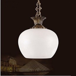 Lampadario singolo in marmo spagnolo e rame