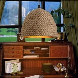 Lampadario in ferro battuto vintage creativo industriale canapa
