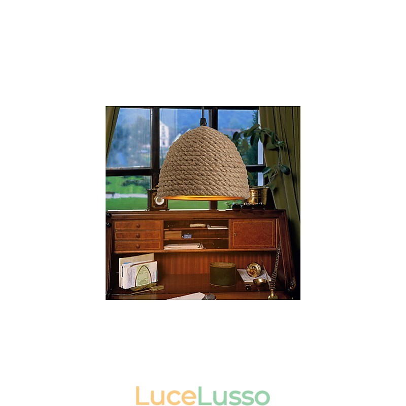 Lampadario in ferro battuto vintage creativo industriale canapa