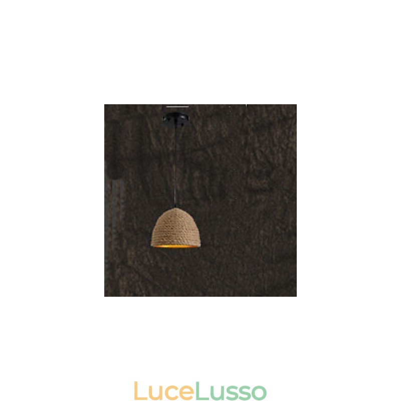 Lampadario in ferro battuto vintage creativo industriale canapa