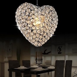 Lampada a sospensione moderna in metallo e cristallo contemporaneo