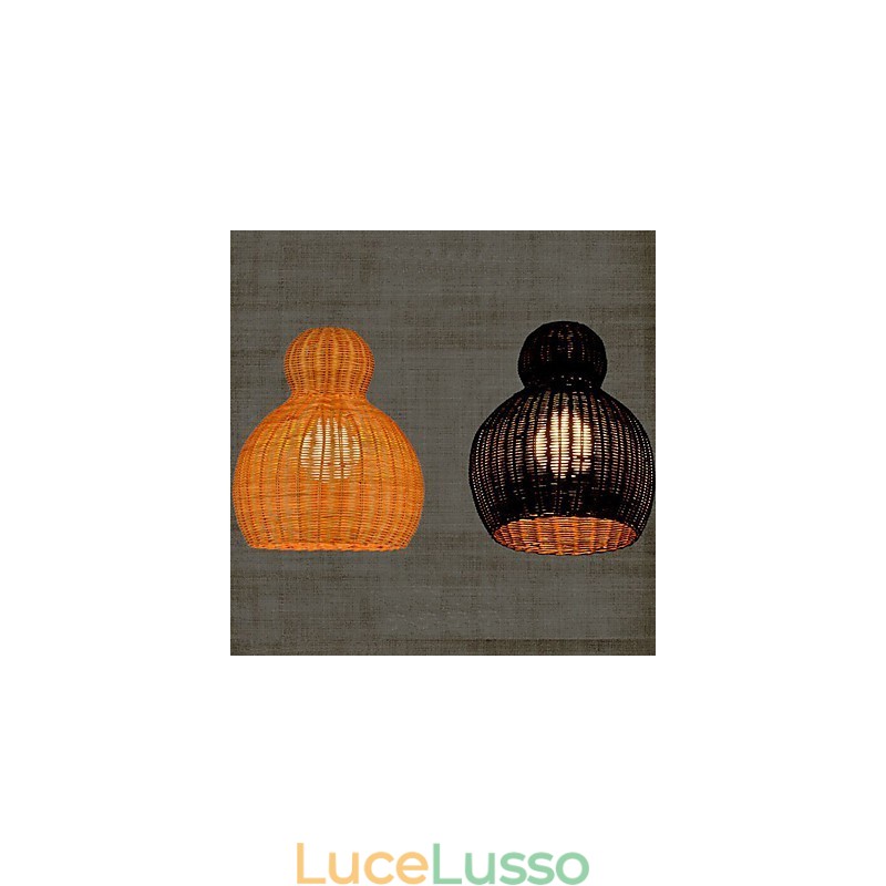 Lampadario in rattan giacinto
