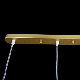 Pendente in bronzo con tre luci, paralume in vetro, modello europeo retrò classico