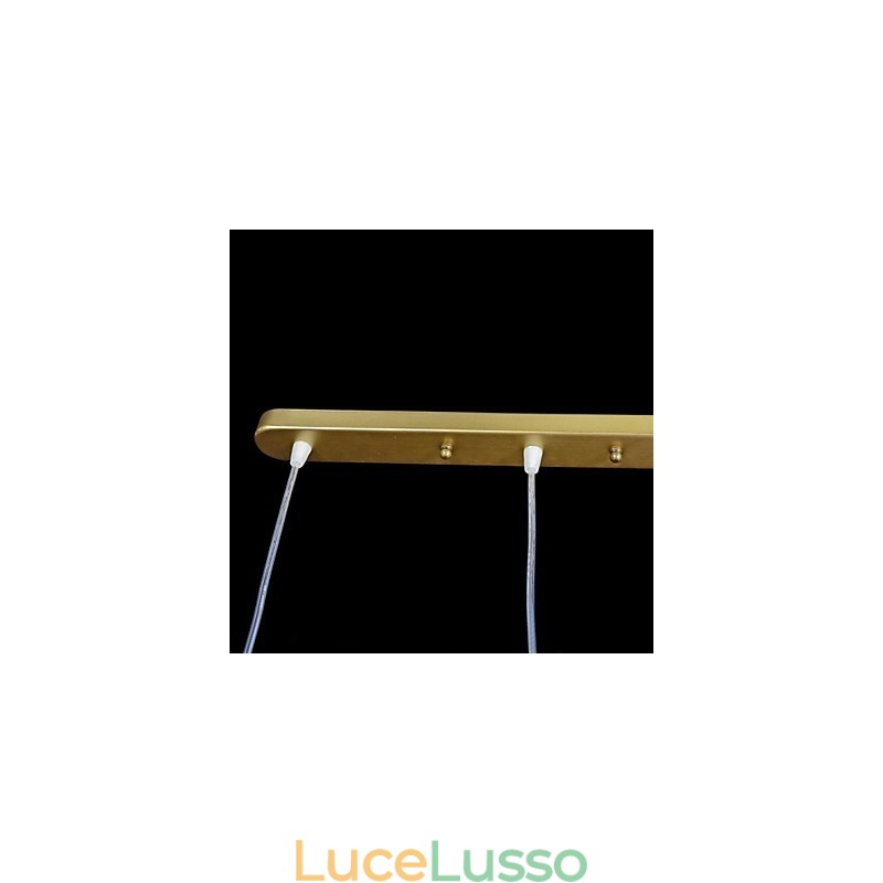 Pendente in bronzo con tre luci, paralume in vetro, modello europeo retrò classico
