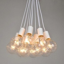Lampadario in metallo dipinto in stile country