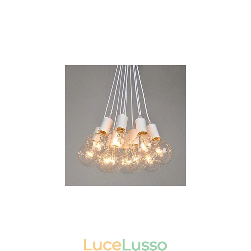 Lampadario in metallo dipinto in stile country