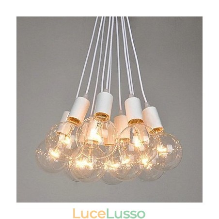 Lampadario in metallo dipinto in stile country