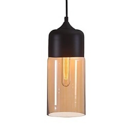 WestMenLights Elegante paralume per bottiglia fai da te Lampada da soffitto in vetro Illuminazione a sospensione Lampadina Edison Home