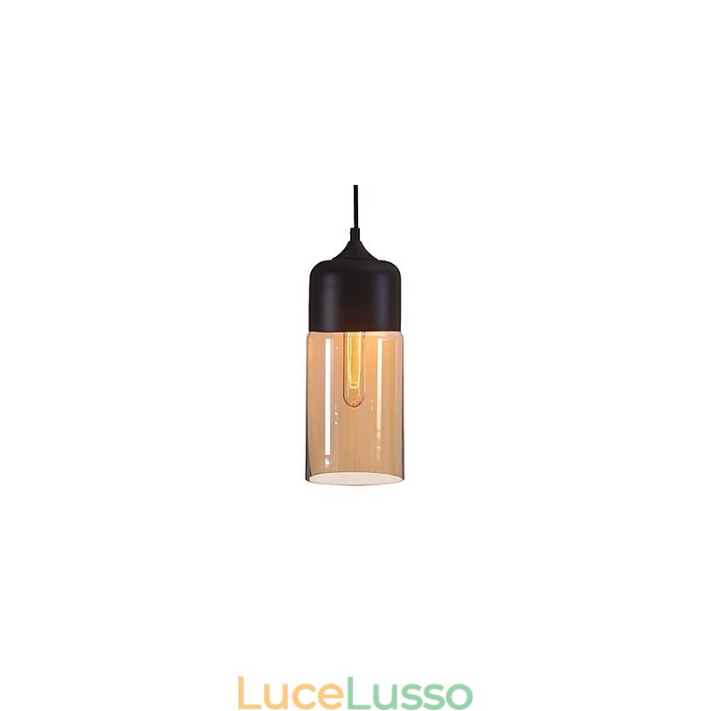 WestMenLights Elegante paralume per bottiglia fai da te Lampada da soffitto in vetro Illuminazione a sospensione Lampadina Edison Home