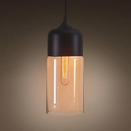 WestMenLights Elegante paralume per bottiglia fai da te Lampada da soffitto in vetro Illuminazione a sospensione Lampadina Edison Home