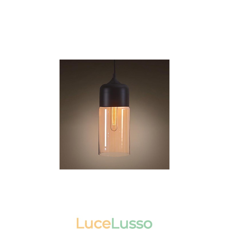 WestMenLights Elegante paralume per bottiglia fai da te Lampada da soffitto in vetro Illuminazione a sospensione Lampadina Edison Home
