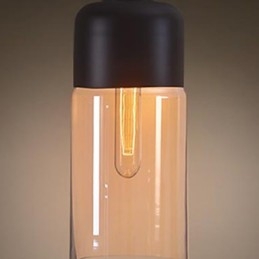 WestMenLights Elegante paralume per bottiglia fai da te Lampada da soffitto in vetro Illuminazione a sospensione Lampadina Edison Home
