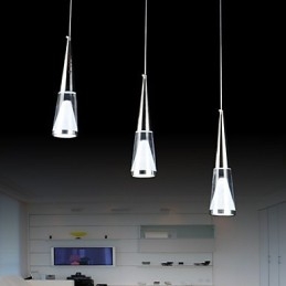Lampada a sospensione moderna contemporanea in metallo a 3 luci