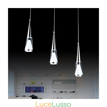 Lampada a sospensione moderna contemporanea in metallo a 3 luci Lampada a sospensione moderna contemporanea in metallo a 3 luci