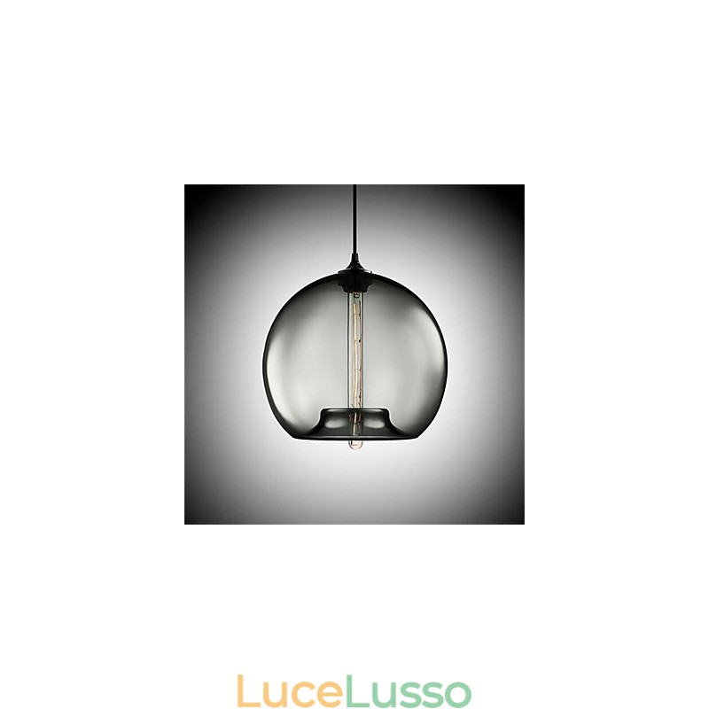 Lampada a sospensione in vetro a testa singola creativa retrò Cafe nella boccia dei pesci rossi