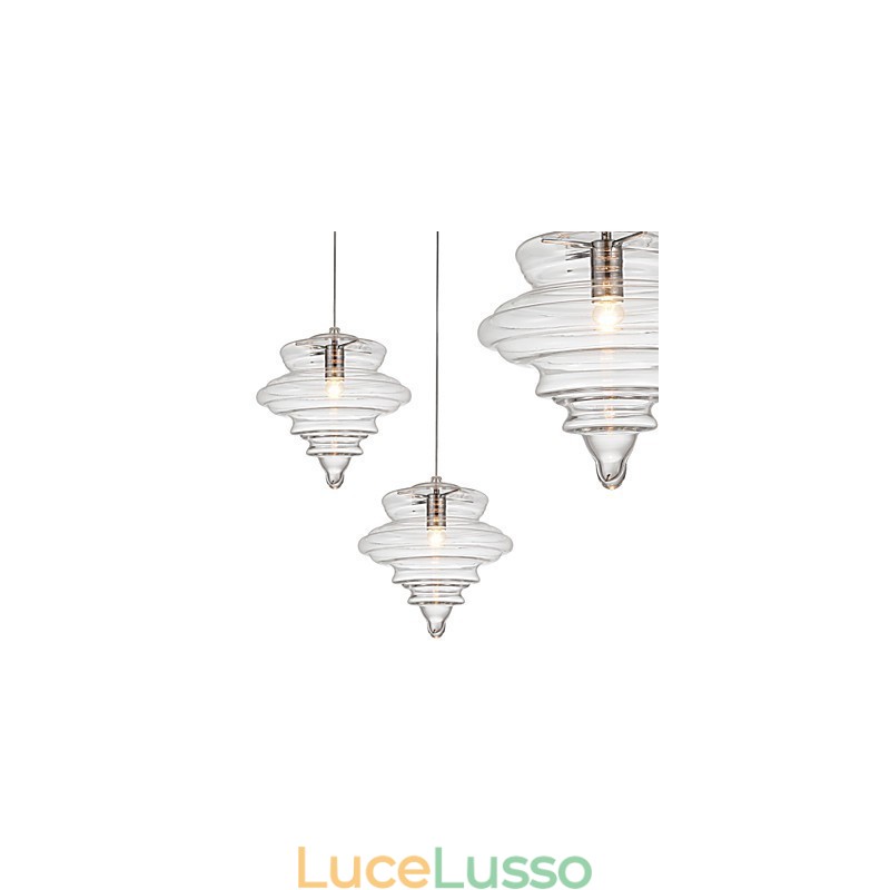 Lampada a sospensione 1 luce Modern SimplicityVetro trasparente incolore