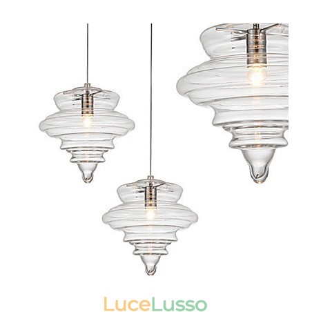 Lampada a sospensione 1 luce Modern SimplicityVetro trasparente incolore Lampada a sospensione 1 luce Modern SimplicityVetro trasparente incolore