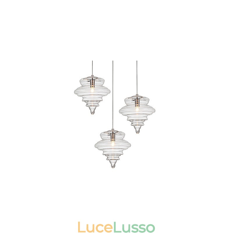 Lampada a sospensione 1 luce Modern SimplicityVetro trasparente incolore