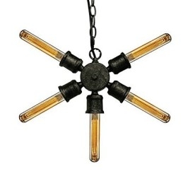Lampada a sospensione in metallo con pittura retrò