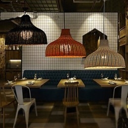 Lampadario creativo semplice a testa singola in bambù To Ri