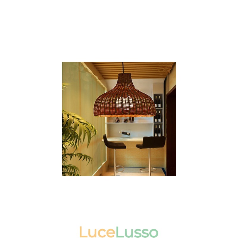 Lampadario creativo semplice a testa singola in bambù To Ri