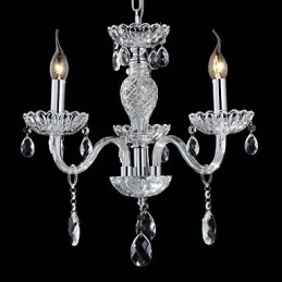 6 luci Stile del lampadario in vetro da palazzo con lampadina a candela