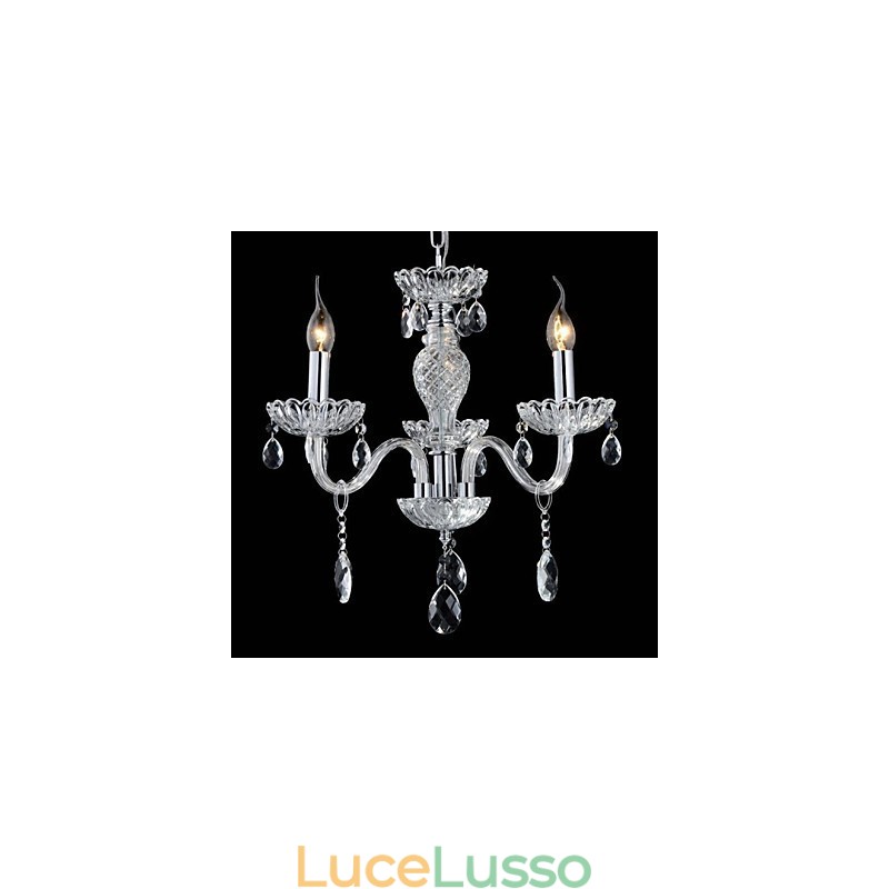 6 luci Stile del lampadario in vetro da palazzo con lampadina a candela