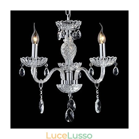 6 luci Stile del lampadario in vetro da palazzo con lampadina a candela 6 luci Stile del lampadario in vetro da palazzo con lampadina a candela