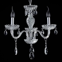 6 luci Stile del lampadario in vetro da palazzo con lampadina a candela
