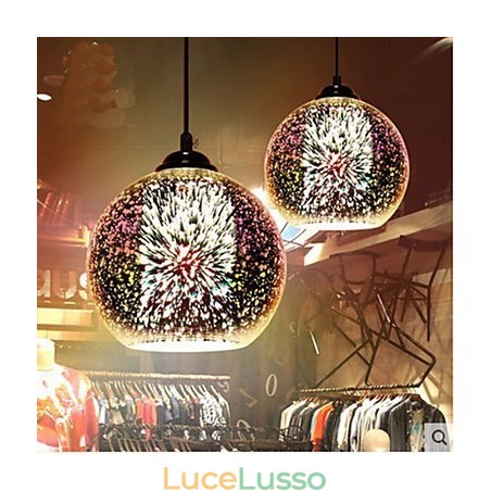 Semplice tavolo 3D in vetro creativo pendente