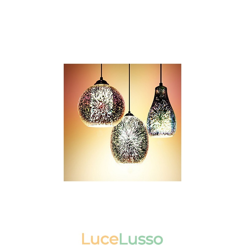 Semplice tavolo 3D in vetro creativo pendente