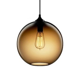 Lampada a sospensione moderna in vetro con design a bolle rotonde marroni