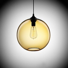 Lampada a sospensione moderna in vetro con design a bolle rotonde marroni