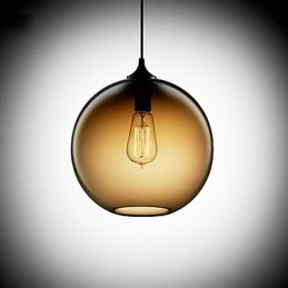 Lampada a sospensione moderna in vetro con design a bolle rotonde marroni