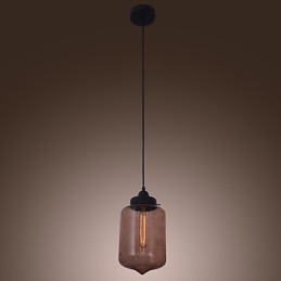Lampada a sospensione moderna in vetro da 70 W con design a bottiglia trasparente