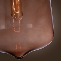 Lampada a sospensione moderna in vetro da 70 W con design a bottiglia trasparente