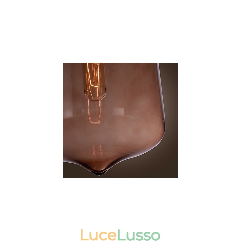 Lampada a sospensione moderna in vetro da 70 W con design a bottiglia trasparente