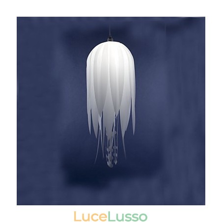 Lampada a sospensione moderna minimalista bianca 1 luce metallo e Lampada a sospensione moderna minimalista bianca 1 luce metallo e